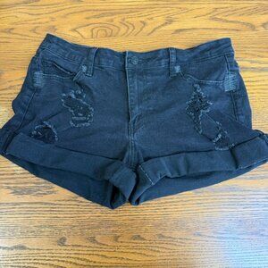 Blue Turtle Brand Women's Black Denim Shorts‎ size XL